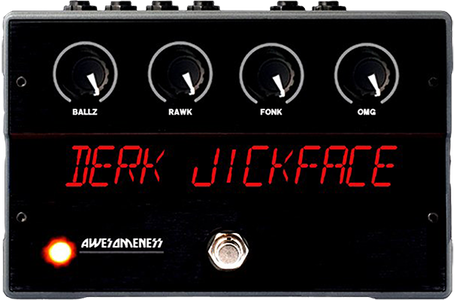 Stompbox guitar pedal modified for Derk Jickface